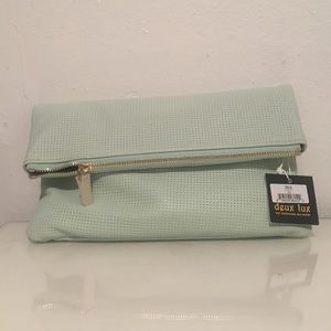 Deux lux mint green clutch/crossbody